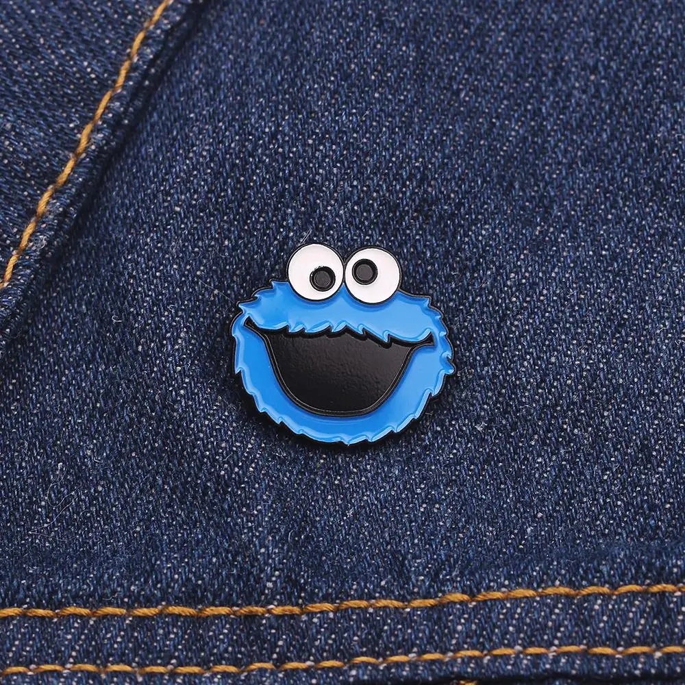 Улица Сезам, значок Elmo, печенья, монстр, металл, аниме Мультяшные броши, лацкан, булавка, эмаль, брошь, аксессуары для косплея, подарки