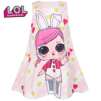 

LOL Surprise Doll Princess Dress Explosion Children's Clothing 2019 Girls Dress Cartoon Doll Children Baby Girl Vest Skirt