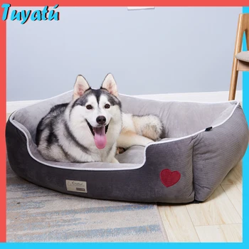 

Detachable Mechanical Wash Dog Bed for Large Small Medium Dogs Plush Winter Big Dog Beds Sofa Cushion House for Puppy Pets