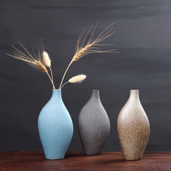 

Modern Ceramic Wedding Decorative Vase Modern Blue Ceramic Vase Artificial Flower Bottle Home Christmas New Year Decoration