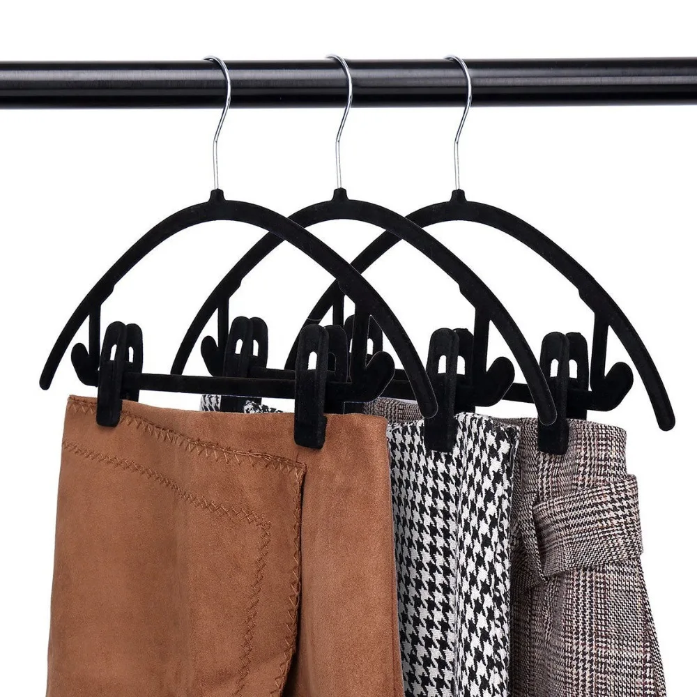 10pieces Velvet Anti-slip Flocked Clothes Clips/Clothespins/Clothing Clamps Pants Hangers 10pieces Velvet Anti-slip Flocked Clothes Clips/Clothespins/Clothing Clamps Pants Hangers