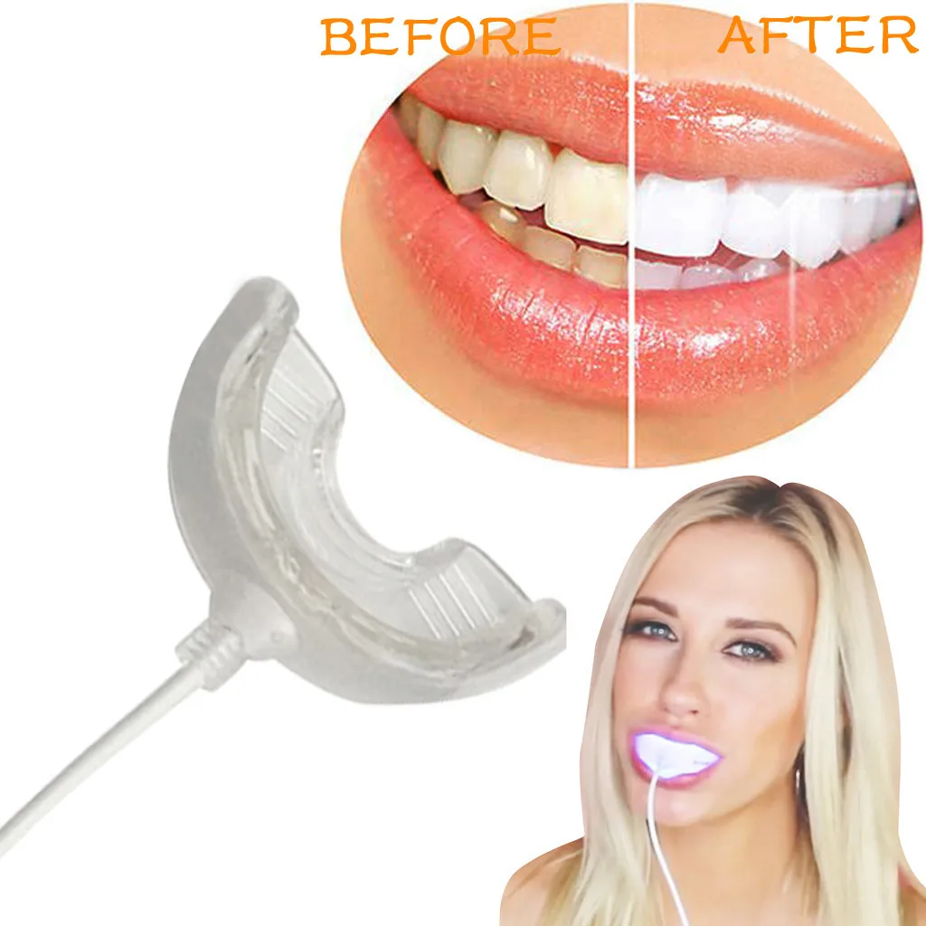 

Tooth White Kit LED Light Teeth Whitener For iPhone, Android,USB Safe Whitening Whitening Strips