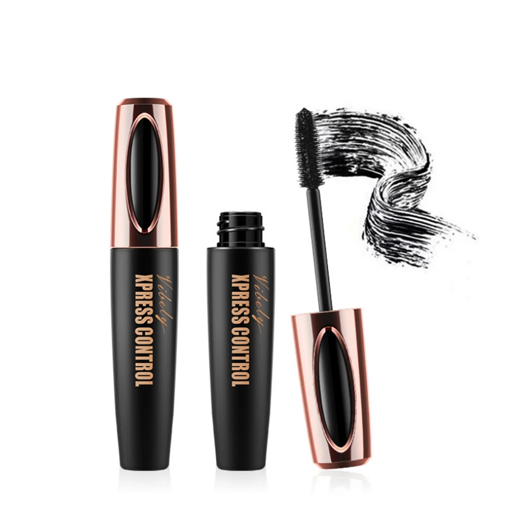 

Mascara 4D Silk Fiber Eyelash Mascara Long-lasting Extension Makeup Kit Black Natural Waterproof Eye Lashes 2019 New Eye Makeup