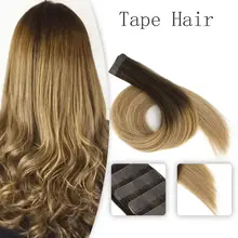 Cheap Vlasy 16'' 20'' Seamless Straight Remy Tape In Human Hair Double Drawn Skin Weft Tape In Human Hair Extensions Balayage Color Cheap Vlasy 16'' 20'' Seamless Straight Remy Tape In Human Hair Double Drawn Skin Weft Tape In Human Hair Extensions Balayage Color