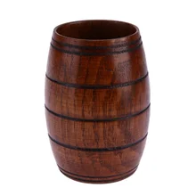 Натуральный Прочный Деревянный Стакан для чая, вина, Кружка Ручной Работы, деревянная чашка для вина в форме бочки, деревянная чашка в скандинавском стиле, кружка для вина