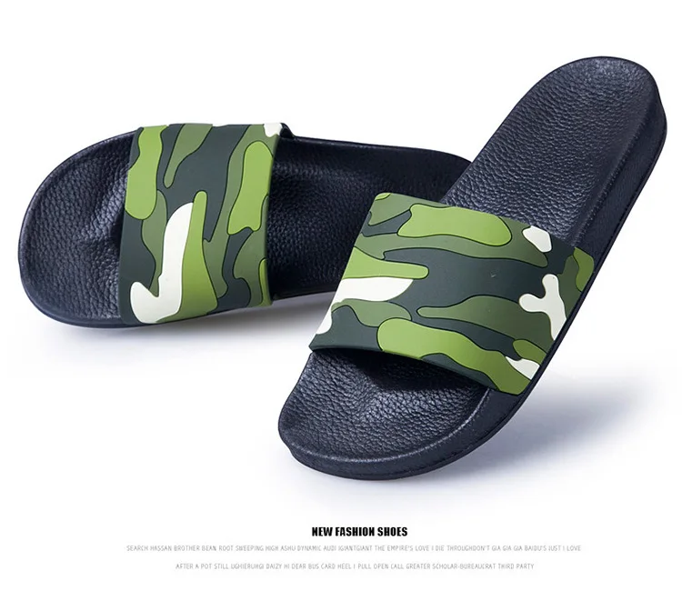 verano nuevo cómodo antideslizante suave inside zapatos planos moda camuflaje pareja zapatillas interior y exterior zapat