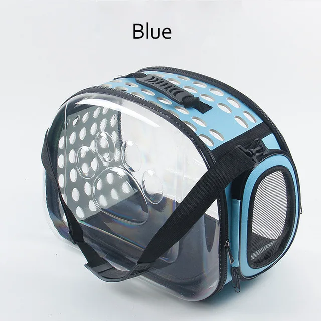 blue HEYPET переноска для домашних животных для собак, кошек, складная клетка, складной ящик, сумка, пластиковые сумки для переноски, товары для домашних животных, прозрачный рюкзак - Цвет: blue