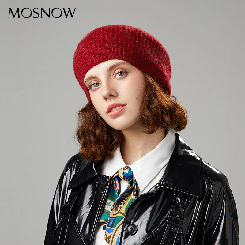 

Winter Women's Hat Knitted Beret Cotton High Quality Wool Brand New Fashion Autumn Bonnet 2019 Winter Hats For Women Caps