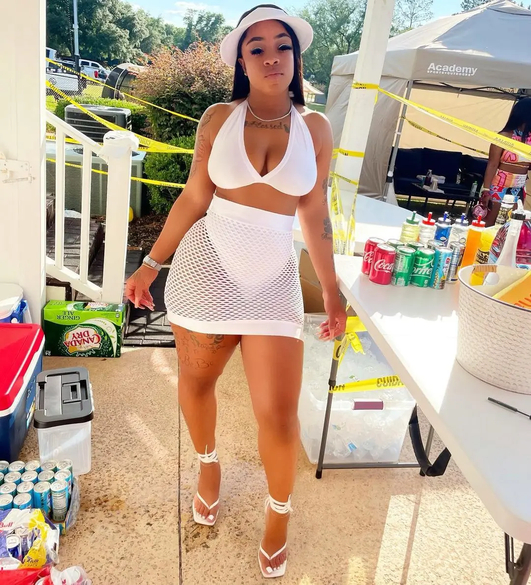 

SKMY 2 Piece Sets Womens Outfits Summer Fashion Solid Color Mesh Halter Crop Tops And Skirt Suits Bodycon Party Clubwear