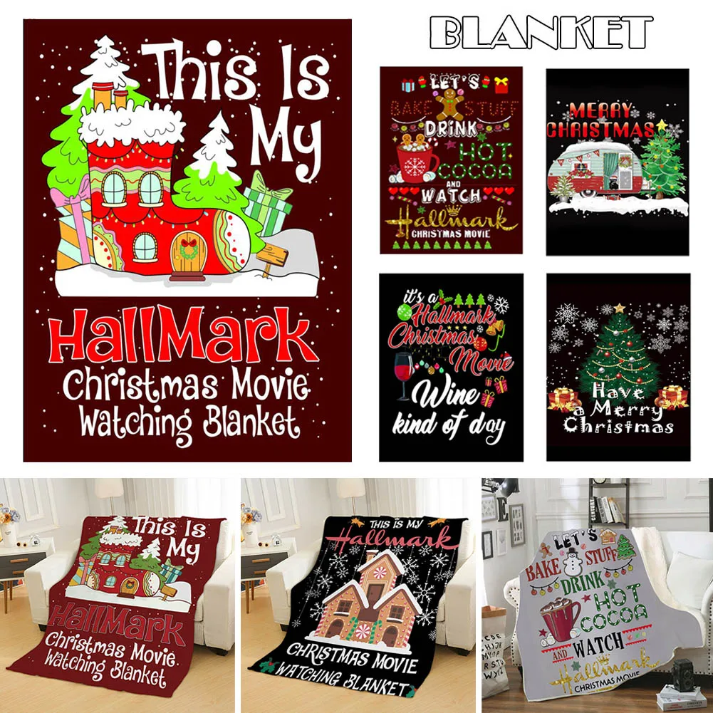 This is My Hallmark Christmas Movie Watching Blanket Funny Festival Gift 150x130cm/ 200x150cm S7#5