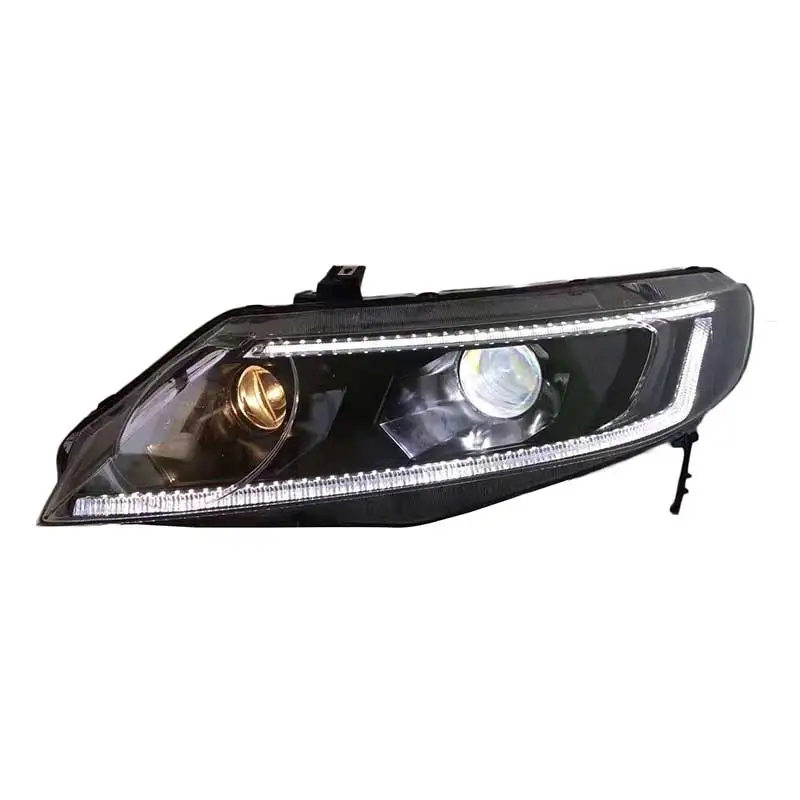 Автомобильный Стайлинг Головной фонарь для Honda 8th Civic 2006-2011 фары для civic DRL Объектив светодиодный фонарь с динамическим поворотом