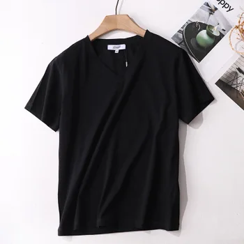 

2020 V-Neck Female Cotton white MUCH color Short Women Short Sleeves T-Shirt