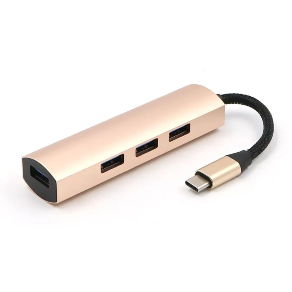 4 порта алюминиевый usb-концентратор USB 3,0/type C сплиттер USB-C адаптер для Macbook Pro Air Surface pro 6 huawei matebook Hub высокая скорость