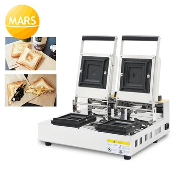 Cheap Electric Sandwich Maker Hot Pressing Toast Box Pocket Bread Cake Grill Non-Stick Pan Waffle Toaster Cake Breakfast Machine 220V