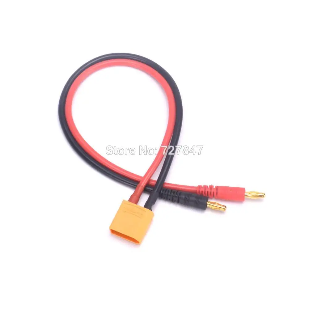 

XT90 Male to 4.0mm banana connector with 30CM 12AWG Silicone Charger Wire Cable Lipo Battery Connect Cable for Quadcopter