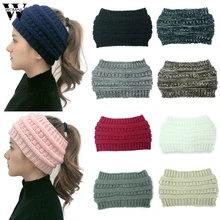 Womail, однотонные женские зимние шапки, шерсть, однотонная Модная трикотажная шляпа, повязка на голову, женские шапочки, повязки для волос, спортивные, Outdoor821