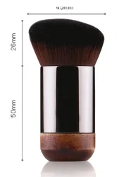 Professional Makeup Brush for Foundation and Contouring - Natural Wood Handle, Soft Bristles for Seamless Application (KW20052 - DarkKhaki)