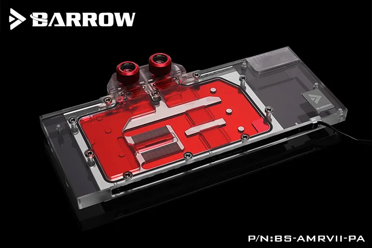 Barrow gpu block for AMD Radeon VII, GPU water-cooled heatsink for AMD Radeon VII card, 5v 3-pin optical connector BS-AMRVII-PA
