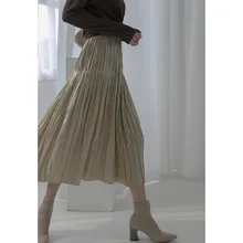 Женская плиссированная юбка с высокой талией