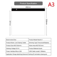 Elice A2 A3 A4 A5 ultra thin LED Drawing Digital Graphics Pad USB LED Light pad drawing tablet Electronic Art Painting - Image 6