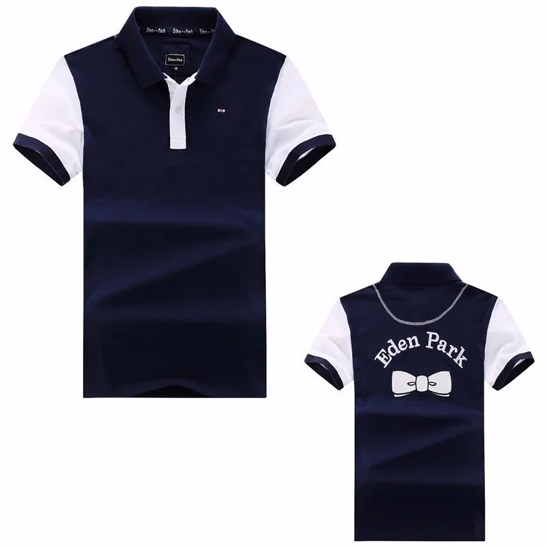 Hombre eden park Топ для мужчин короткий рукав Повседневная регби рубашка camisa вышитые eden park поло мужская