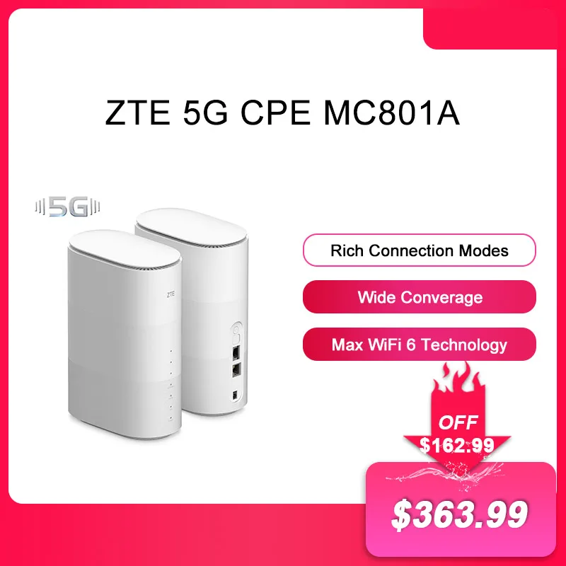 Original Zte 5g Cpe Wifi Router Mc801a Repeater Extender Router Mesh
