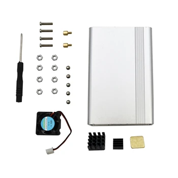 

Aluminum Alloy Protective Case With Cooling Fan Heatsink Kit For Raspberry Pi 3B(Silver)