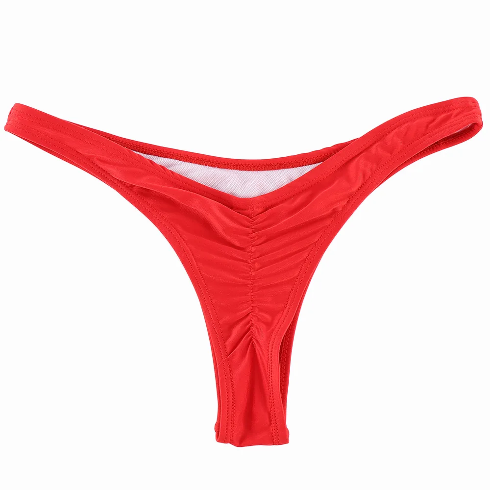New Swimwear Women Briefs Bikini Bottom Side Ties Brazilian Thong Swimsuit Classic Cut Bottoms Bikini Swim Short Ladies Swimsuit