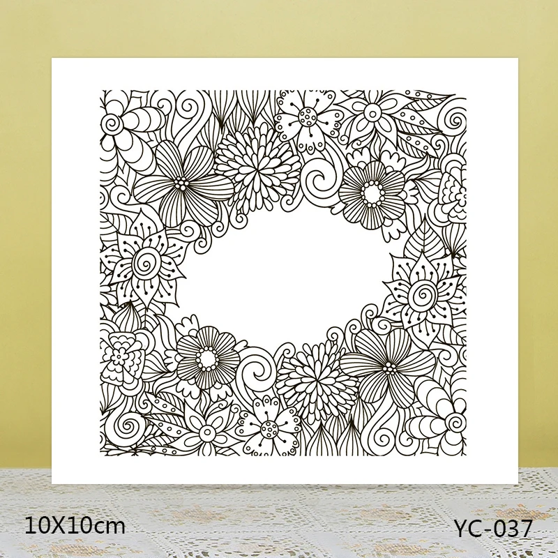 

ZhuoAng Flowers Clear Stamps For DIY Scrapbooking/Card Making Decorative Silicon Stamp Crafts