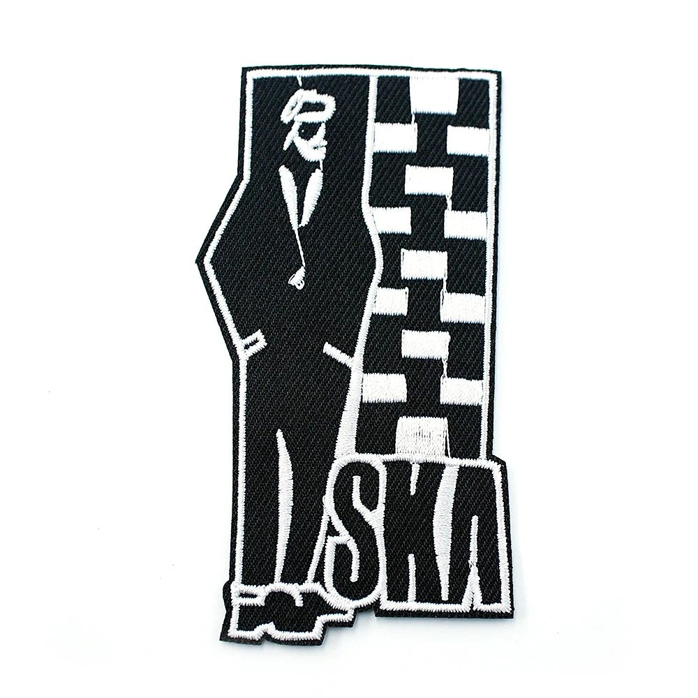 SKA (Size:6.0X10.0cm) DIY Cloth Badges Patch Embroidered Applique Sewing Label Clothes Stickers Apparel Ornament Badge | Дом и сад