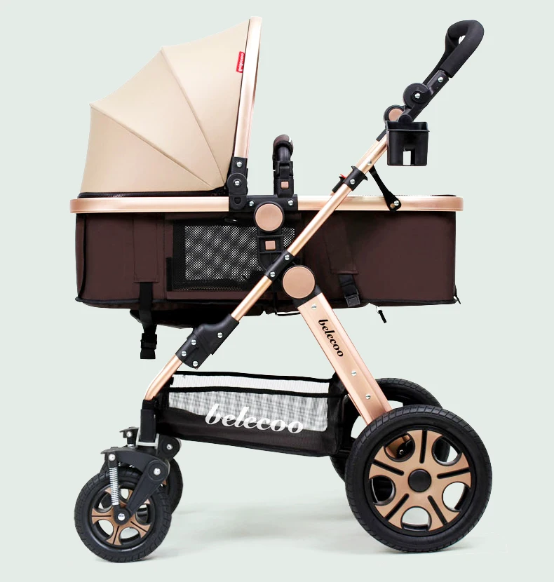 Belecoo Высокая Ландшафтная детская коляска с автомобильным сиденьем складной светильник двухходовой четырехколесный амортизатор 3 в детской коляске