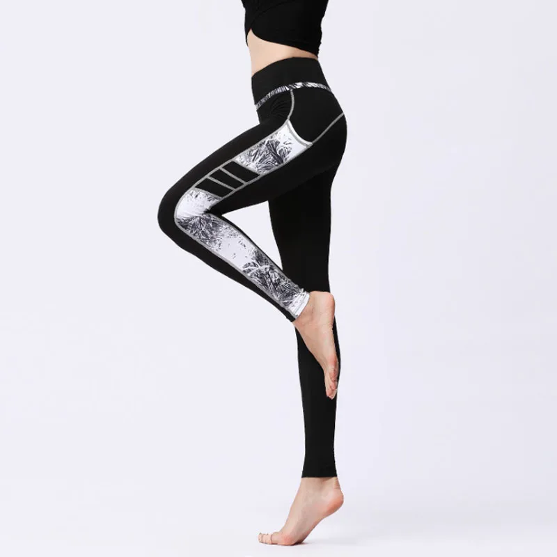 Женские спортивные штаны с высокой талией для занятий спортом, фитнесом, йогой, леггинсами для тренировок, бега, тренажерного зала, йоги