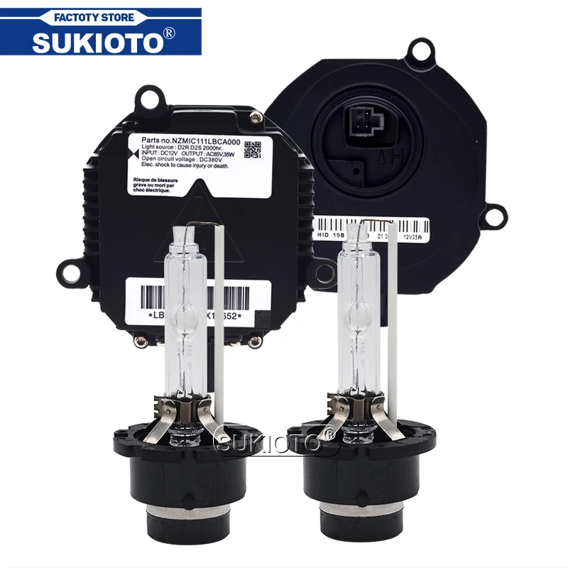 Sukioto D2s D2r Hid Xenon Ballast Kit 35w 6000k 5000k 8000k 4300k Car