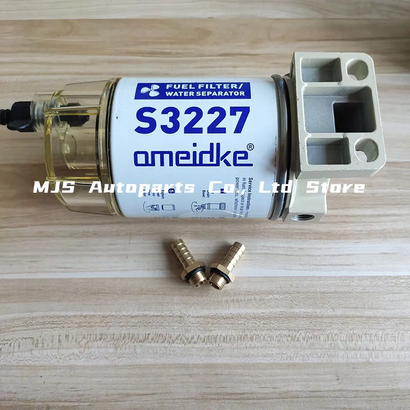 UF-10K S3213 S3227 Fuel Filter Water Separator Assembly for Mercury Suzuk Outboard Engine with Clear Bowl Base Filter Element