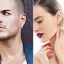 Модные 10 пар крутые мужские круглые серьги-гвоздики из нержавеющей стали повседневные ювелирные изделия 4 цвета