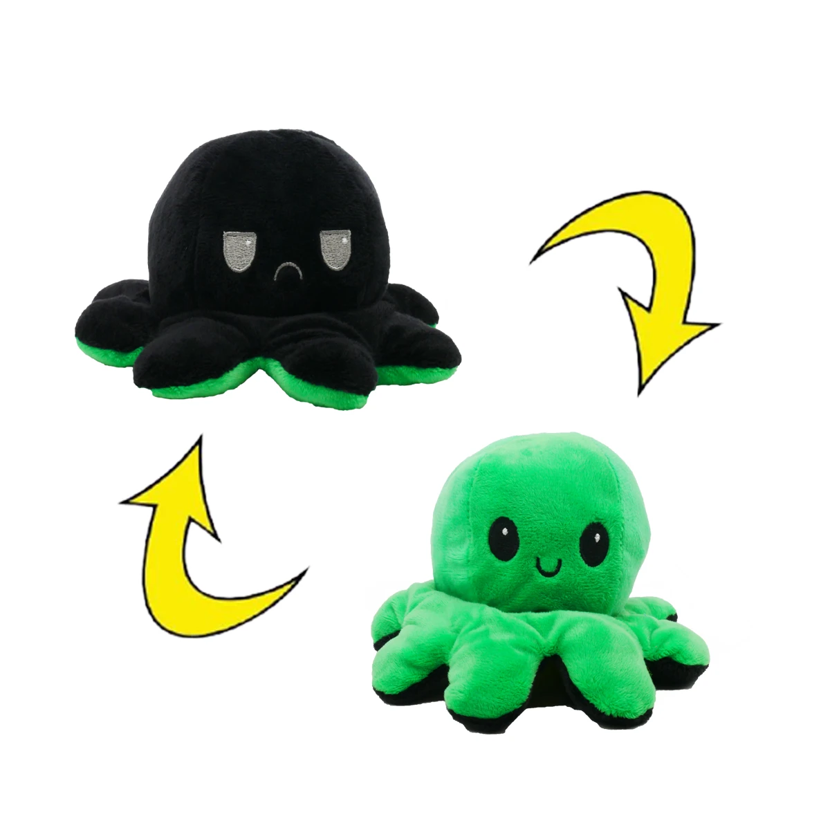 Green Reversible octopus plush Black 