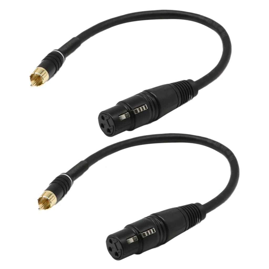 2 предмета в комплекте 1ft Премиум 3-контактный XLR для женщин RCA Мужской Микрофон Кабель позолоченный F/M Аудио кабель Шнур