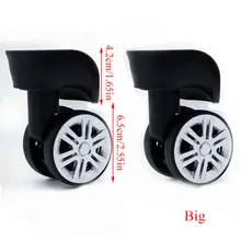 1Pair A08 Replacement Luggage Wheels for Suitcases Repair Hand Caster Wheels Parts Accessories Trolley Replacement Rubber Wheels