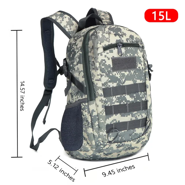 Outdoor Tactical Backpack Military Rucksacks Men 15L 20L Waterproof Sport Travel Backpacks Camping Mochila Fishing Hunting Bags city 15L