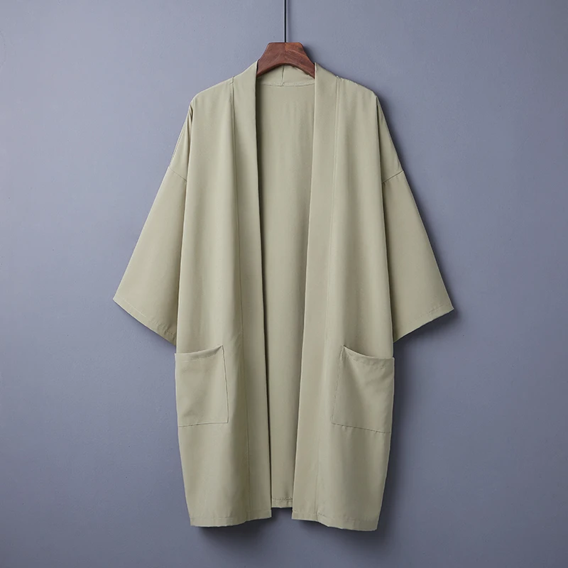 Japanese Ropa Chinese Style Cardigan Mujer Clothes Women Men Japan Kimonos Black Blouse Summer Retro Tang Suit Blusas Midi Robe