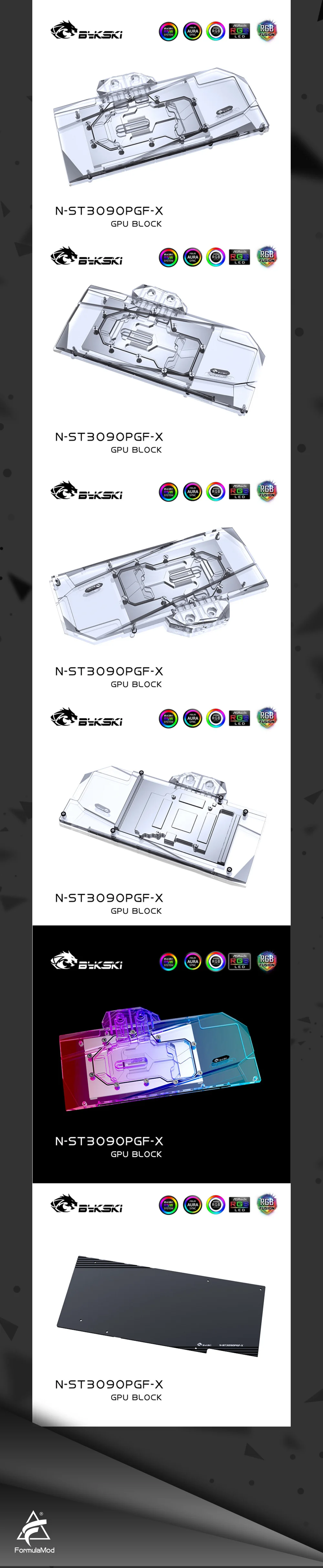 Bykski 3090 3080 GPU Water Cooling Block For Zotac RTX 3090/3080Ti/3080 PGF, Liquid Cooling Cooler For Graphics Card, N-ST3090PGF-X  