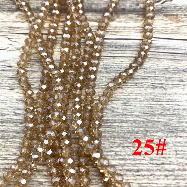 2x3mm/3x4mm/4x6mm Crystal Rondel Beads Faceted Glass Beads For Jewelry Making DIY Female Bracelet Necklace Jewelry NO.25