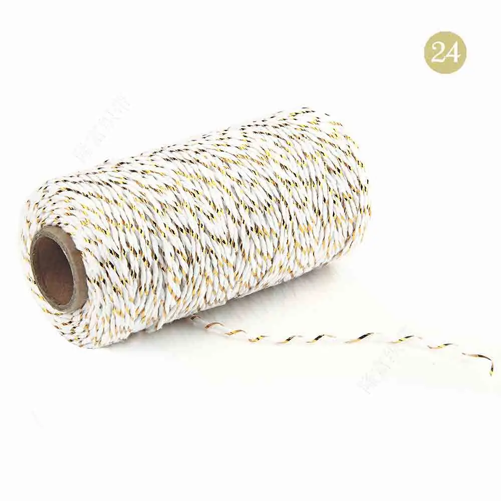 Metallic Gold and Silver Twine - 1.5mm, 100M Roll - Non-Slip String for Crafting and DIY Projects
