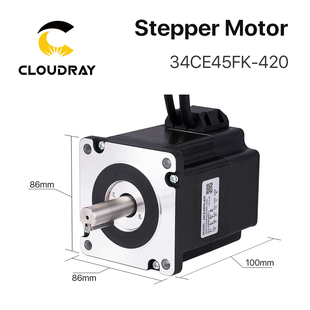 Cloudray Nema 34 스테퍼 모터, 폐쇄 루프 스테퍼 서보 모터, CNC 라우터 조각 밀링 기계용 인코더 포함, 4.5N.m 4.2A