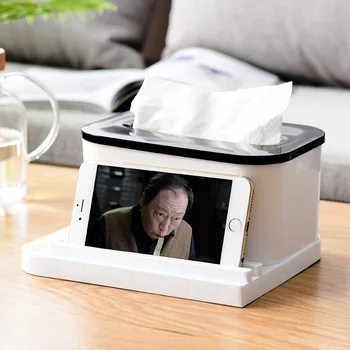 

Multi-function tissue box desk stationery storage box living room bedroom tray storage box cosmetic storage box