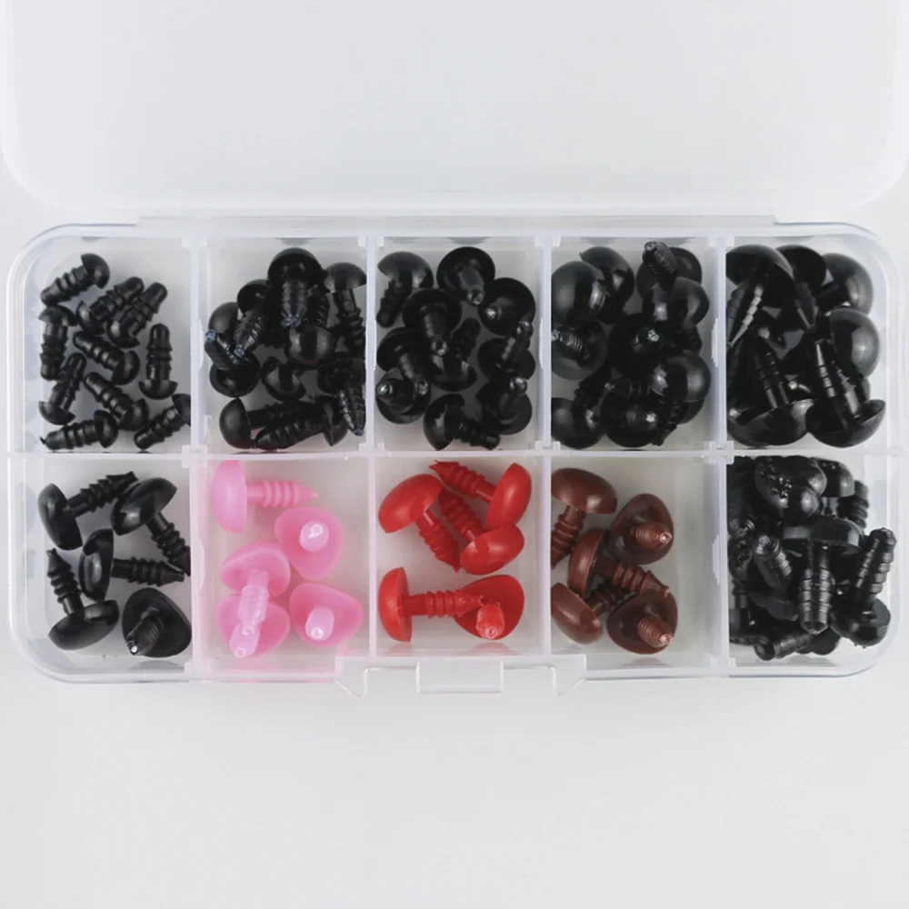 

75 Pcs/set DIY Bean Eye Triangle Nose Doll Craft Tools Handmade Plush Eye Nose Model Toy Accessories