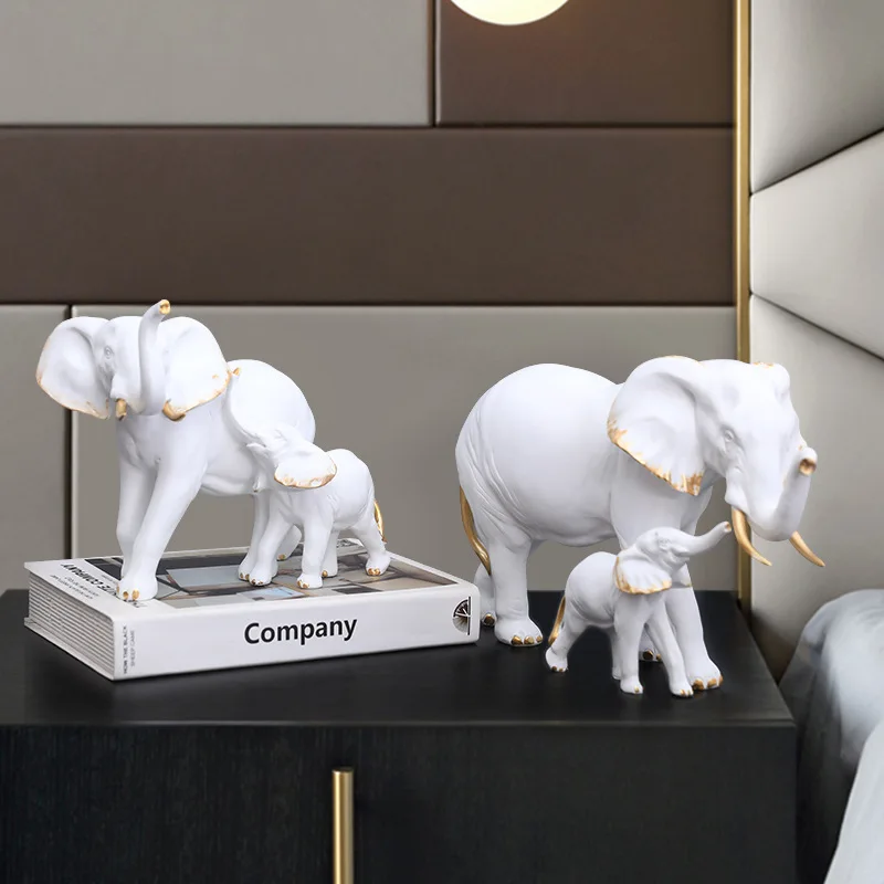 

Resin Elephant Ornaments European Decoration Home Decor Indoor Statue Desktop Decoration Creative Gifts Crafts Office Furnishing
