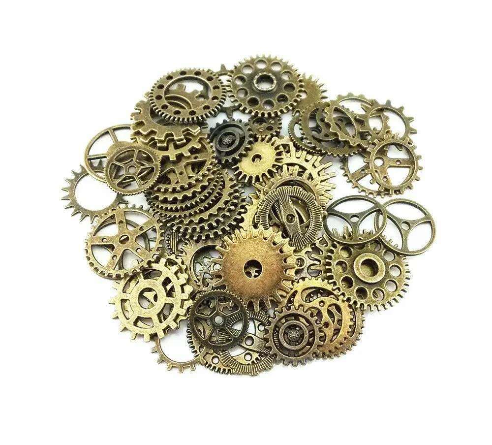 20шт бронзовые Запчасти для часов Steampunk Cyberpunnk Cogs Gears DIY Jewelry Craft|Передачи| |