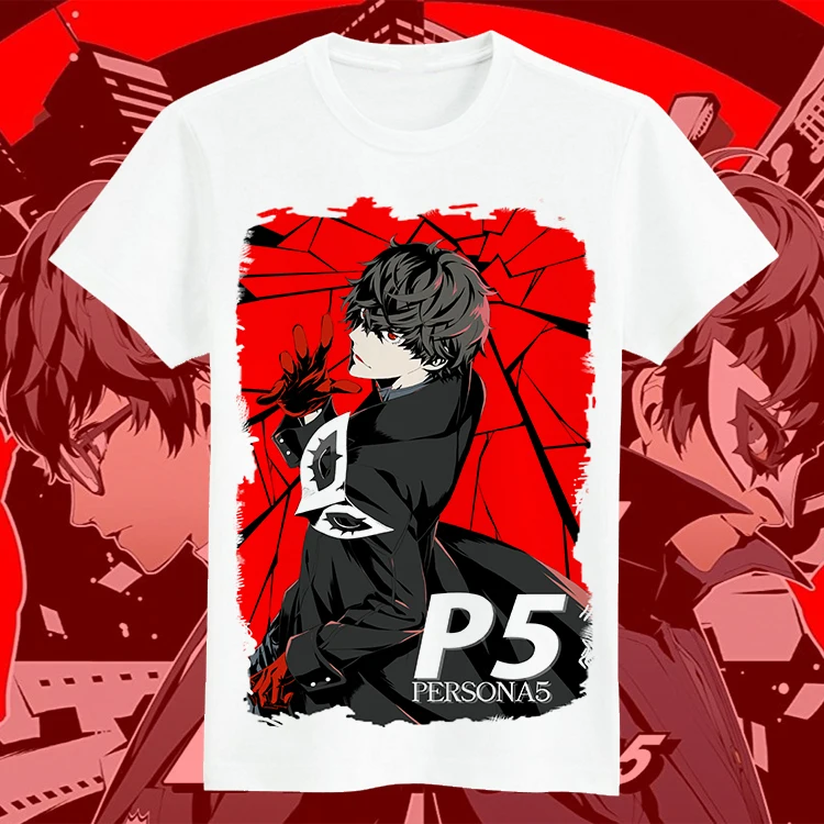Футболка для косплея японского аниме Persona 5 летняя модная топ с принтом персонажа