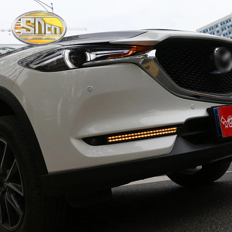 For Mazda CX-5 CX5 2017 2018 2019 Dynamic Turn Signal Relay Waterproof Car DRL 12V LED Daytime Running Light Fog Lamp Decoration